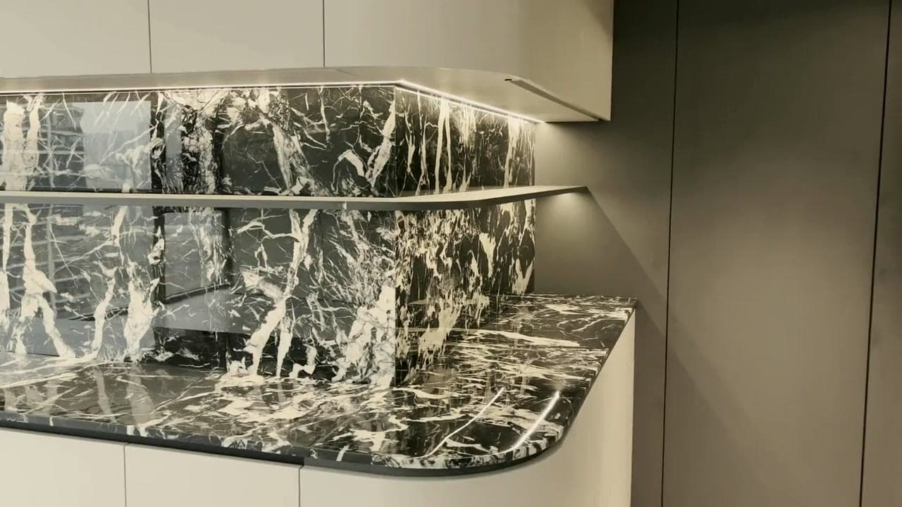 Grand Antique marble kitchen from the L7M site film